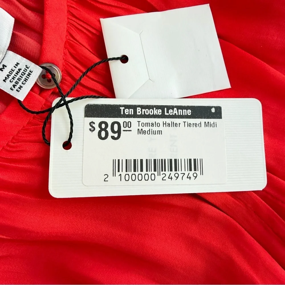 New! Current Air halter keyhole red midi dress 23676_9